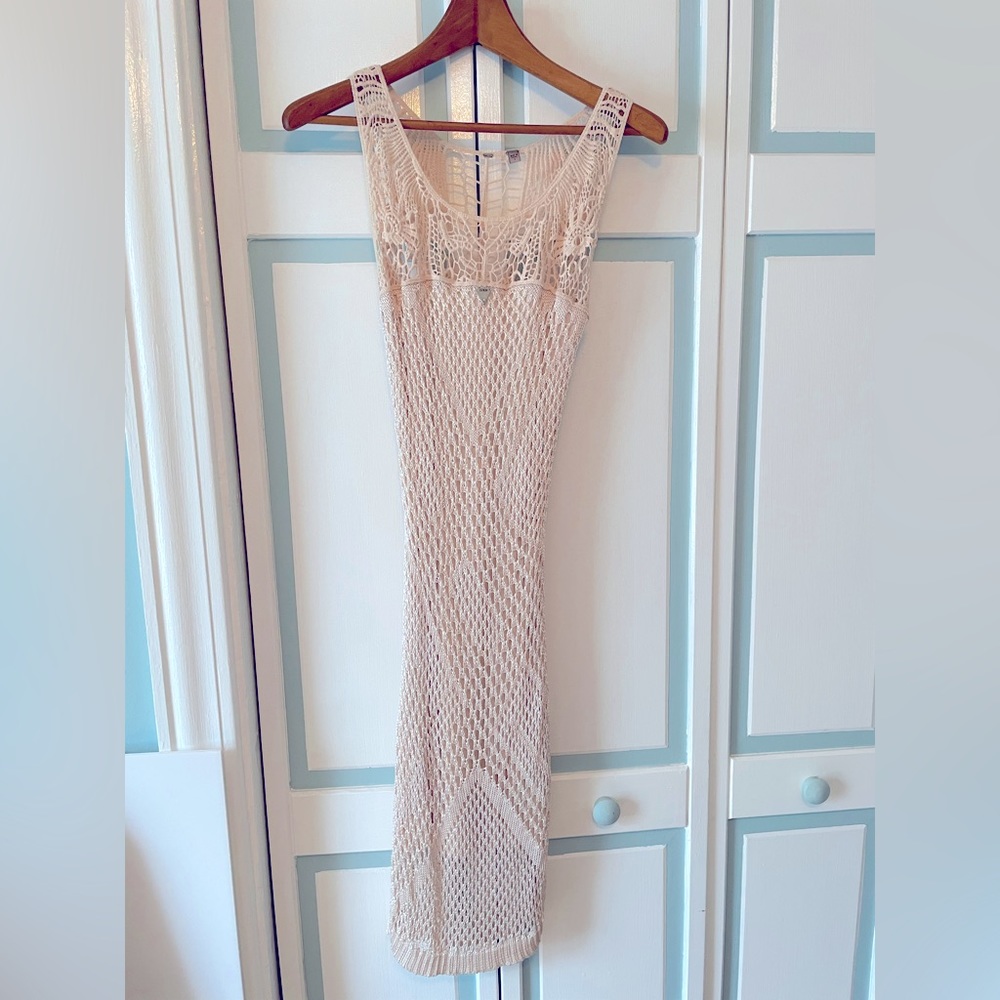 Bodycon midi beach mesh dress